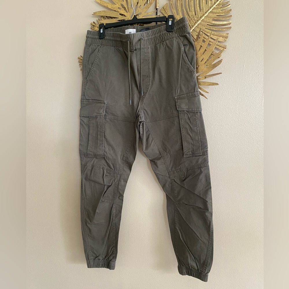 H&M Men's Dark Green Cargo Pants